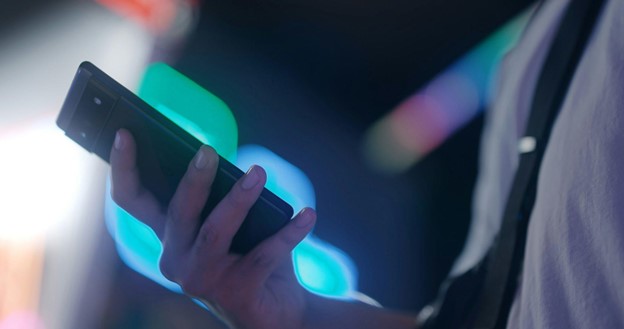 Someone using a phone