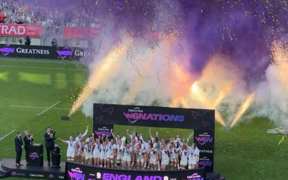 England Women celebrate their Six Nations triumph (Credit: Ifiok Awak-Essien)