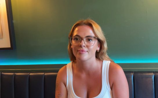 Woman sitting down