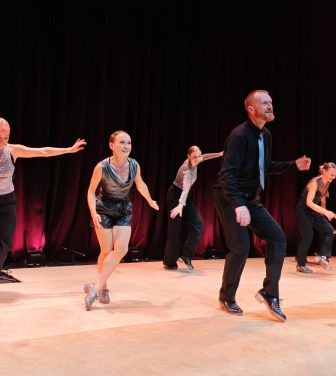 An image of the dancers at the London Tap Dance Festival