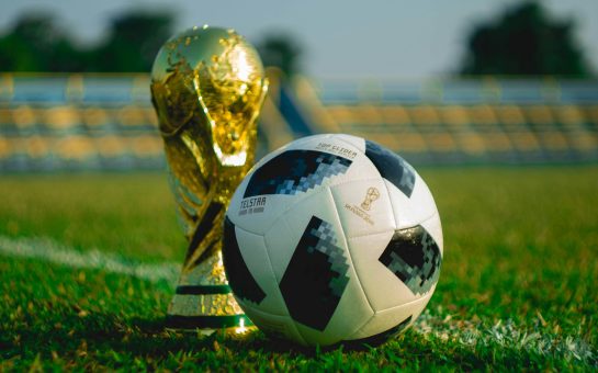 Football and trophy