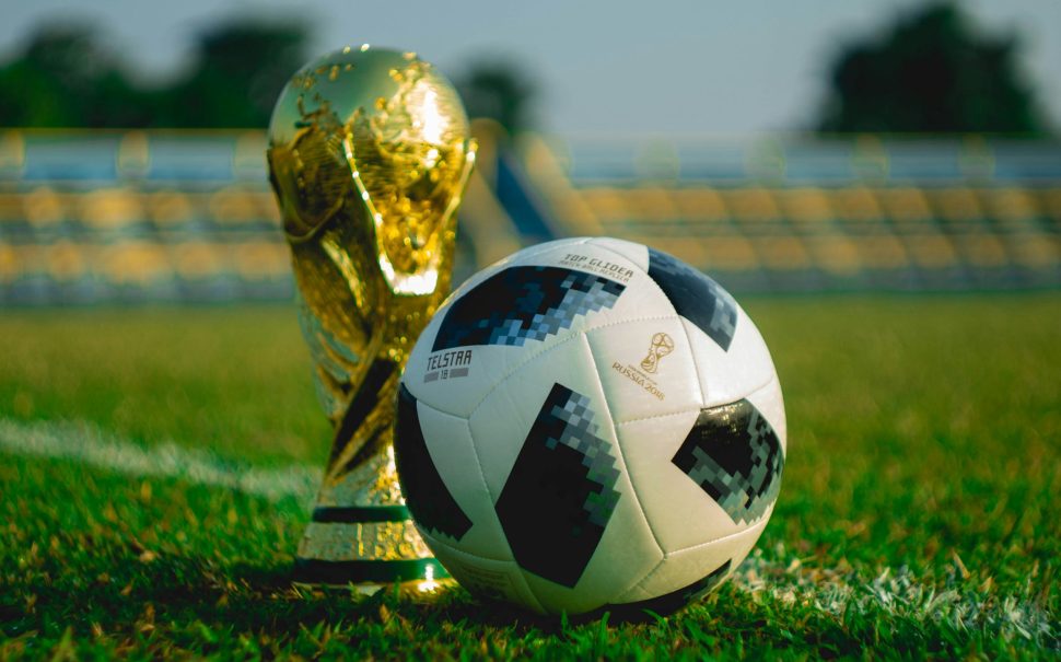 Football and trophy