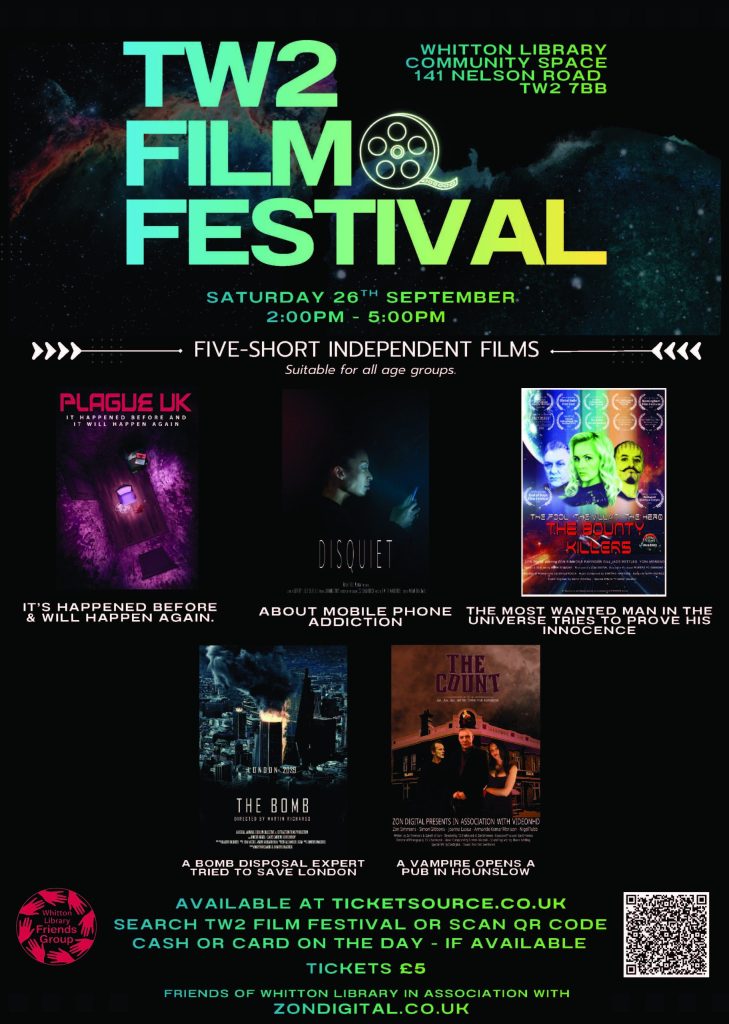 Poster for the TW2 film festival, detailing the different screenings.