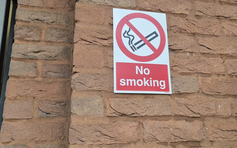 Photo of a no smoking sign