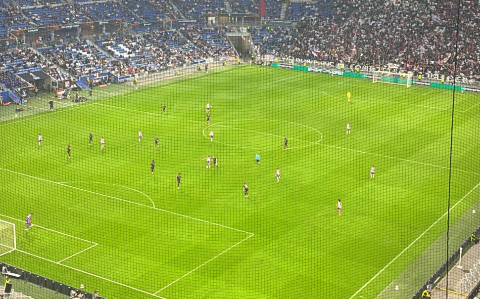 Birdseye of Groupama Stadium during Lyon vs Crystal Palace