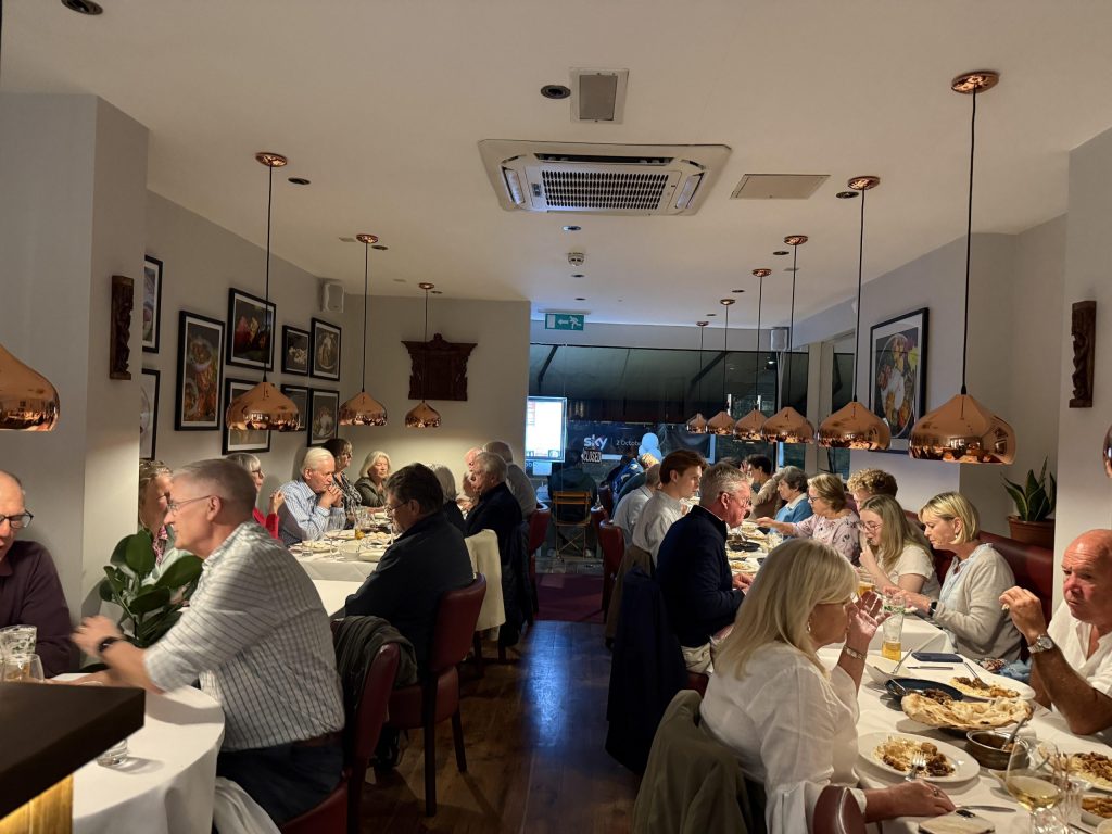 In total, 47 people attended the two-course lunch and 59 attended the three-course dinner. 