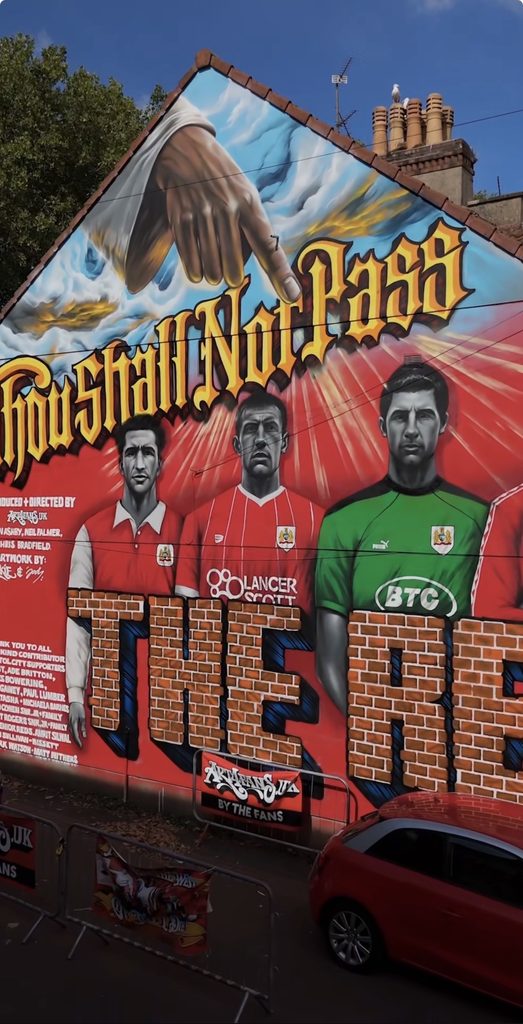Jody's work with Art4Fans depicting Bristol City's defensive heroes - including Norman Hunter (Image Credit: Jody Thomas)