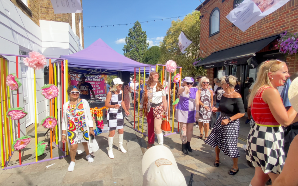 The scene of Church Street as people celebrate 60s Day.